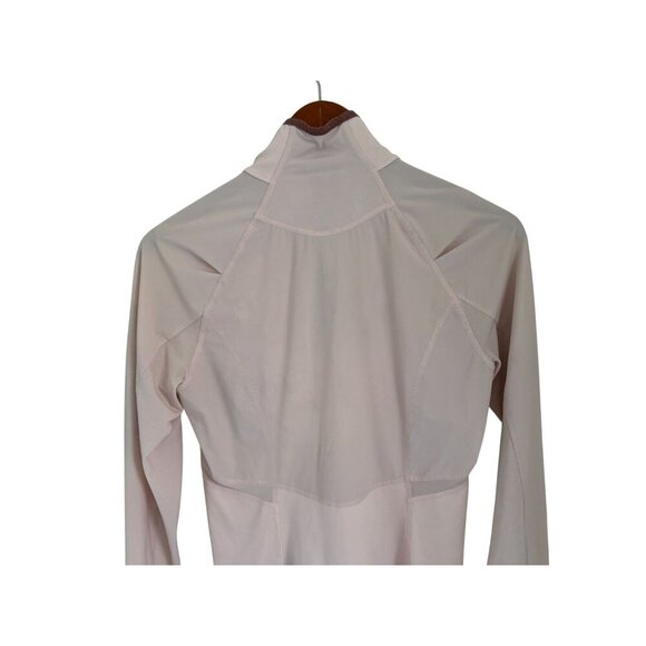 Lululemon Athletica Womens 1/2 Zip Long Sleeve Top Size 8 Light Pink Nylon Spand - Picture 3 of 9